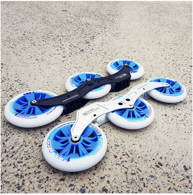 GYRO Newclear f zone inline skate wheel mounted on frame