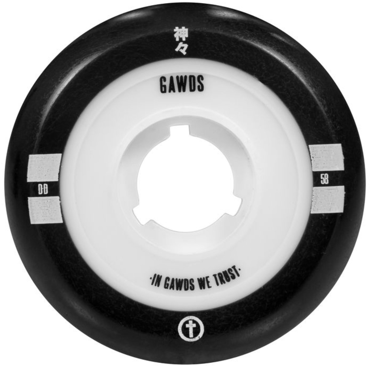 Gawds Dual Density 58 aggressive inline skate wheel with a flat radius