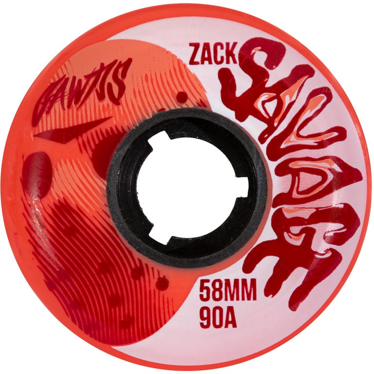 red aggressive inline skate wheel Gawds Zack Savage 58mm 90A durometer