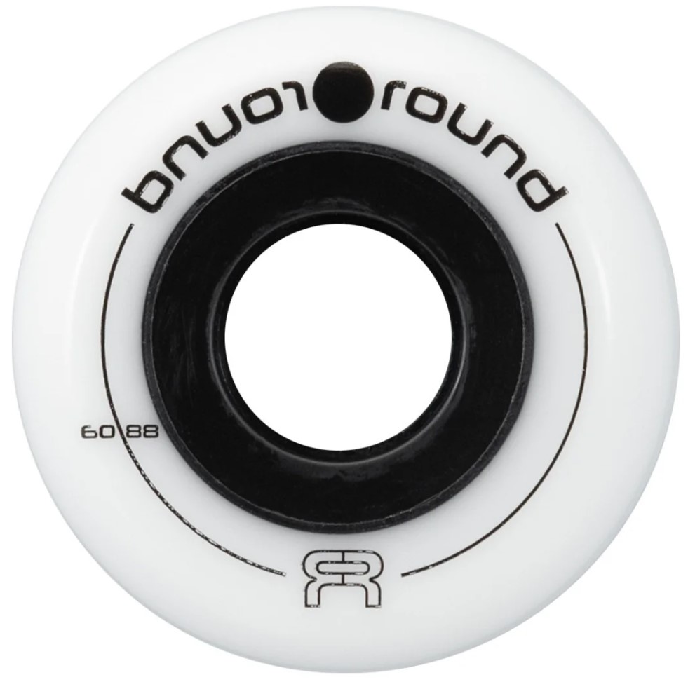 white FR round wheel of 60mm and 88A durometer